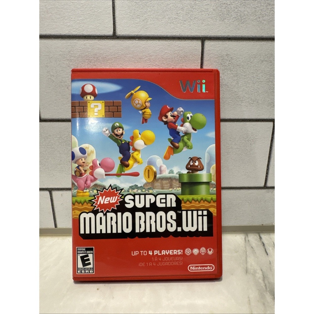 New Super Mario Bros. Wii (Nintendo Wii, 2009) CIB Working